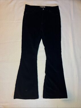 Topshop Black Flare Corduroy